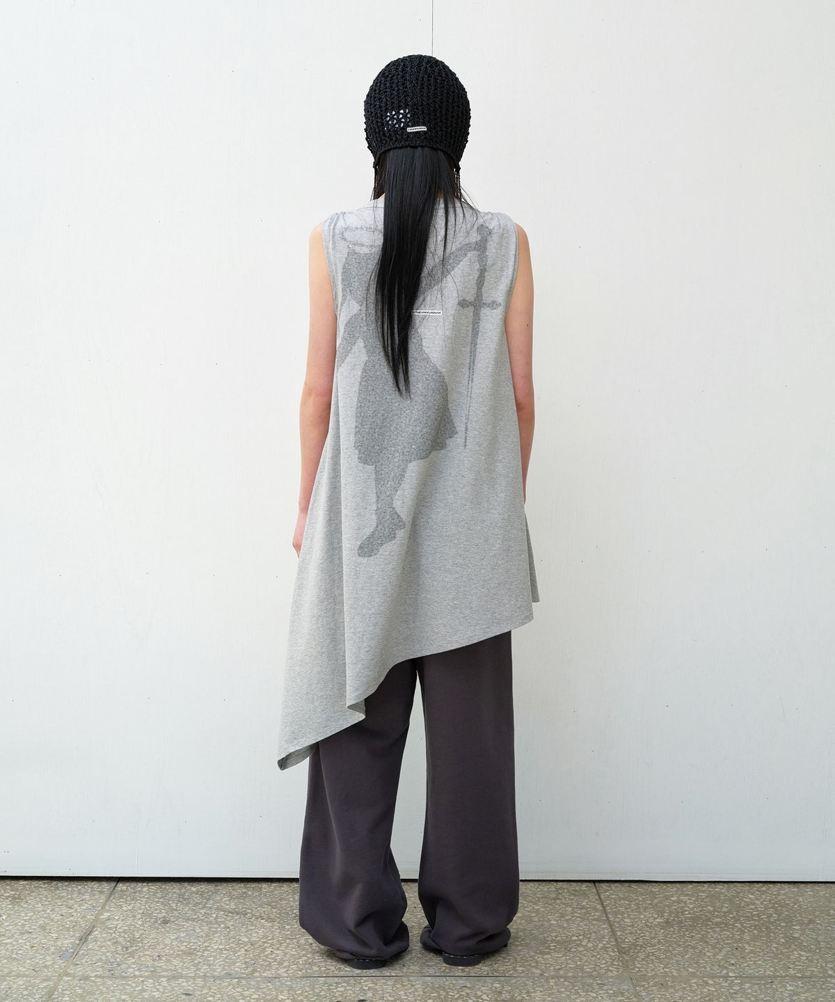 더바이닐하우스(THEVINYLHOUSE) UNBALANCE LAYERED ONE-PIECE (W) GREY