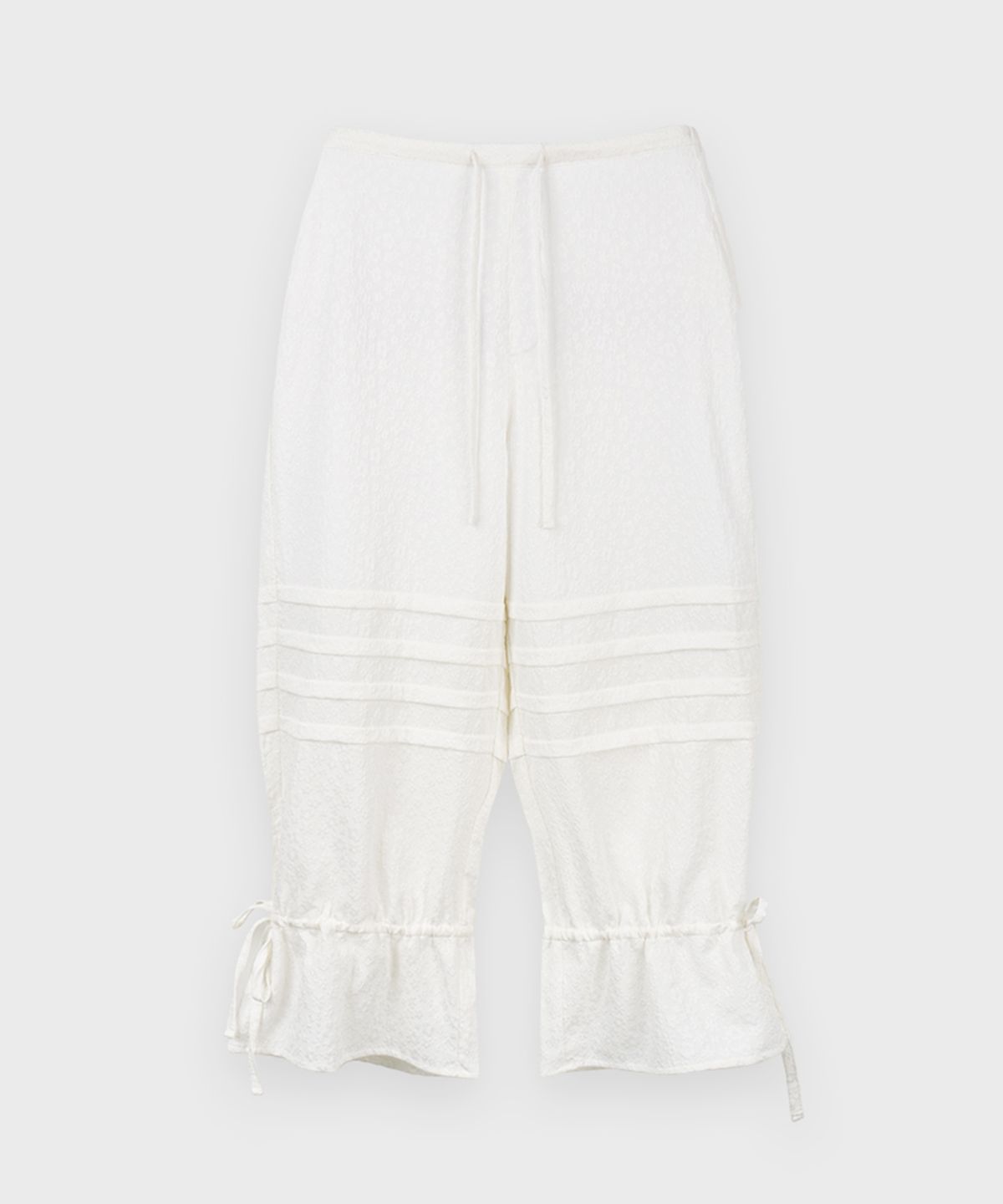 시눈(SINOON) Eyelet Ribbon Pants (Ivory)
