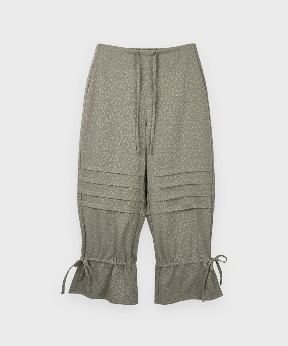 시눈(SINOON) Eyelet Ribbon Pants (Grey)