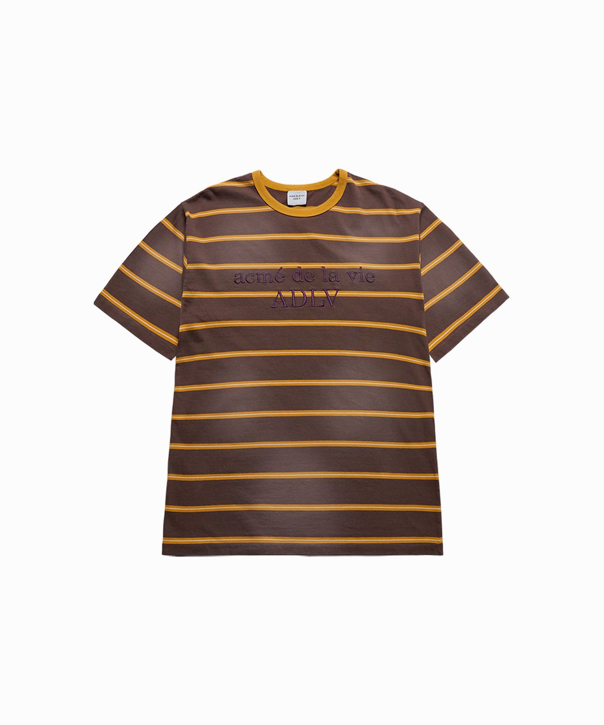 아크메드라비(ACME DE LA VIE) STRIPE WASHED POINT LOGO SHORT SLEEVE T-SHIRT