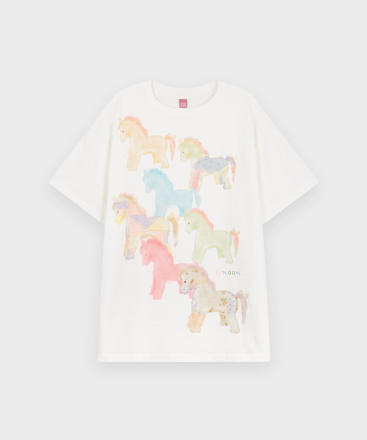 시눈(SINOON) Tiny Ponies T-Shirt (Ivory)