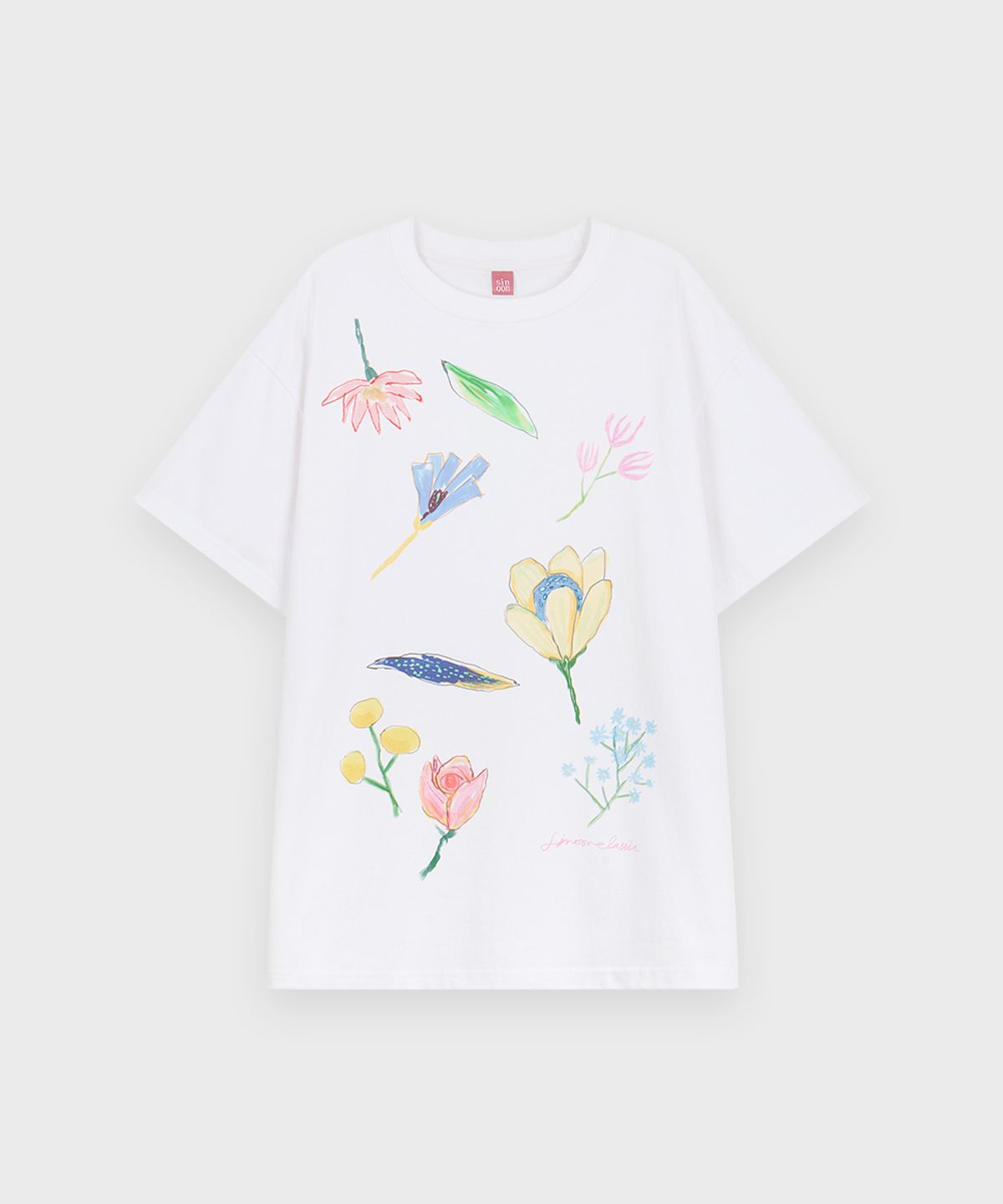 시눈(SINOON) Floral Garden T-Shirt (White)