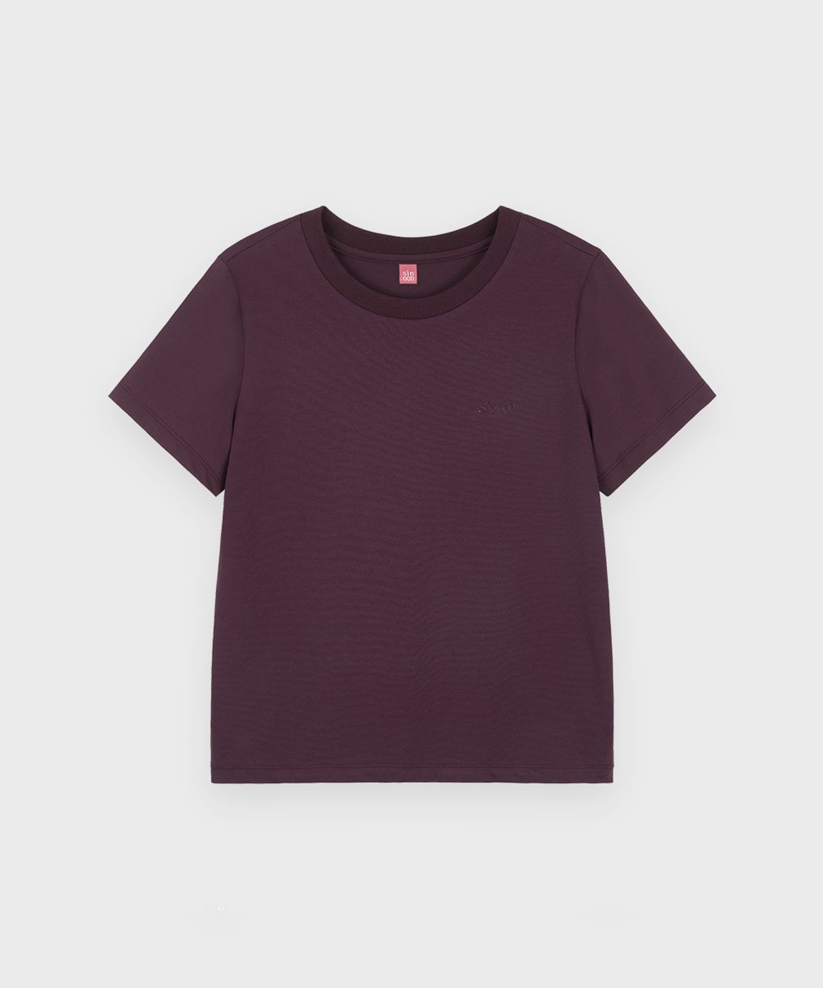 시눈(SINOON) Logo Basic T-Shirt (Plum)