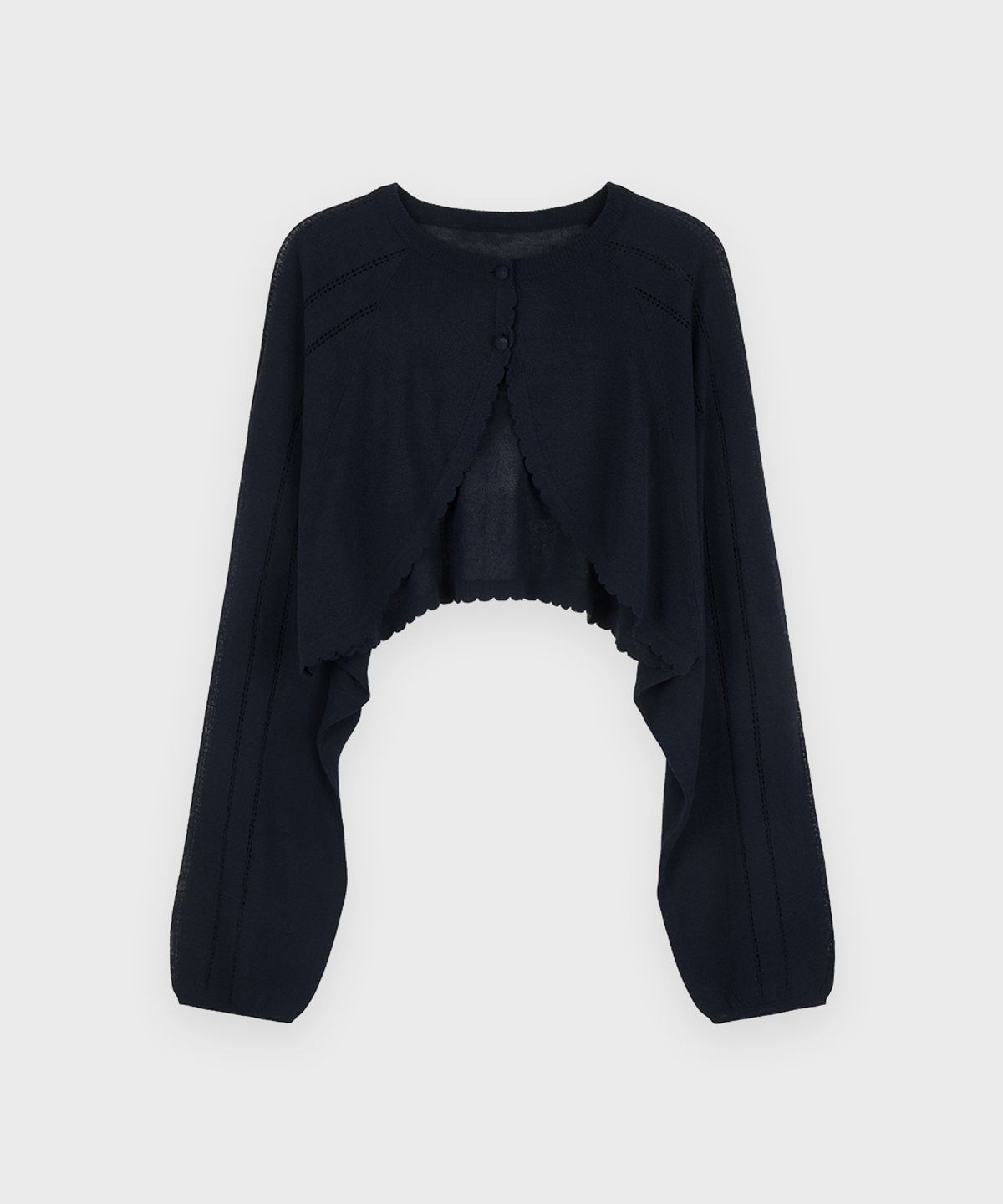 시눈(SINOON) Bolero Knit Cardigan (Navy)