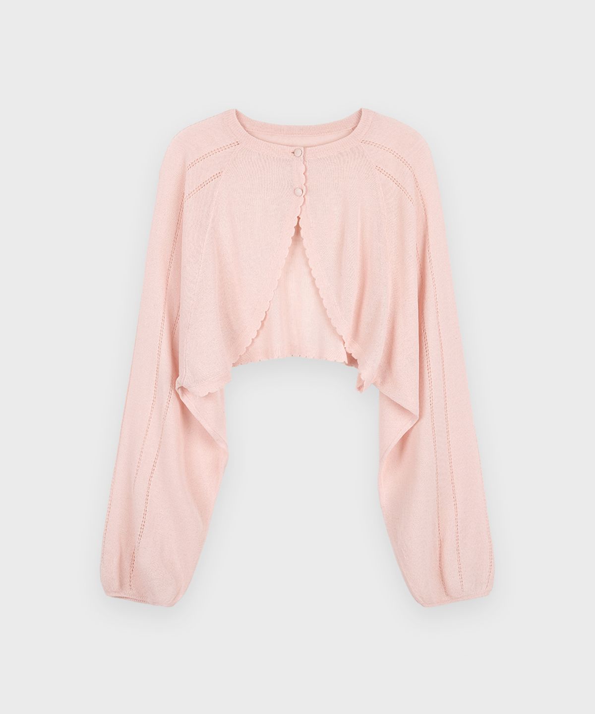 시눈(SINOON) Bolero Knit Cardigan (Light Pink)