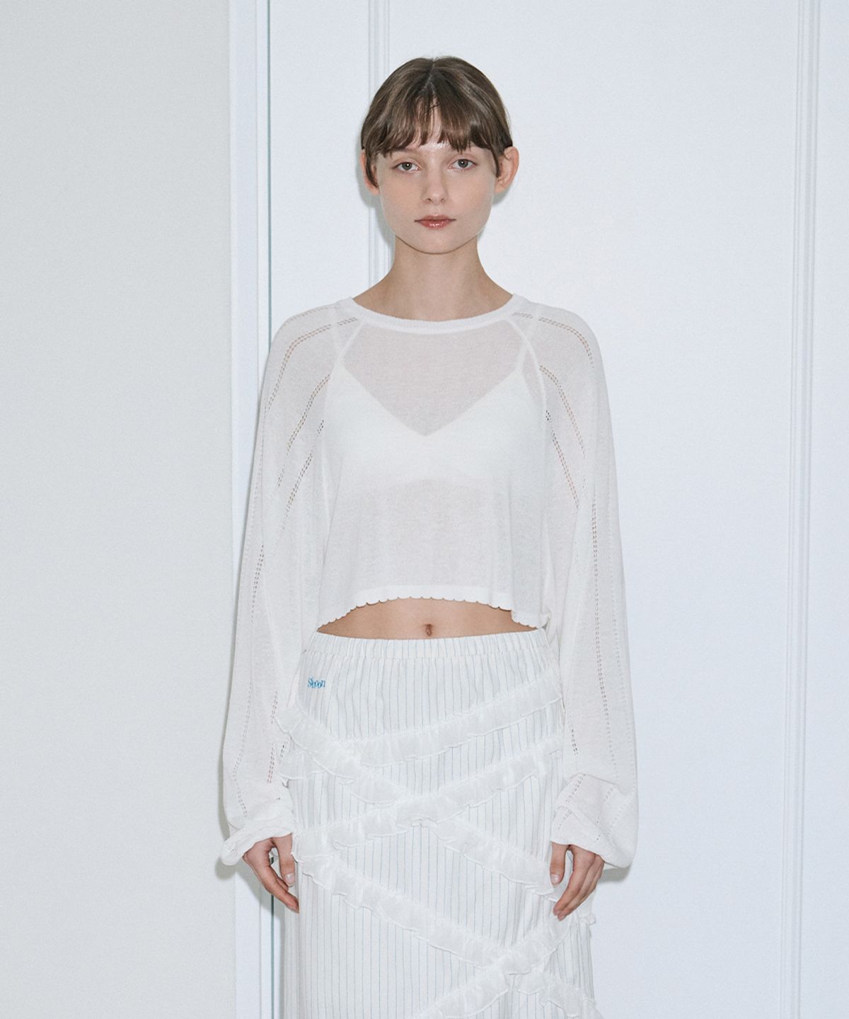 시눈(SINOON) Bolero Knit Cardigan (Ivory)