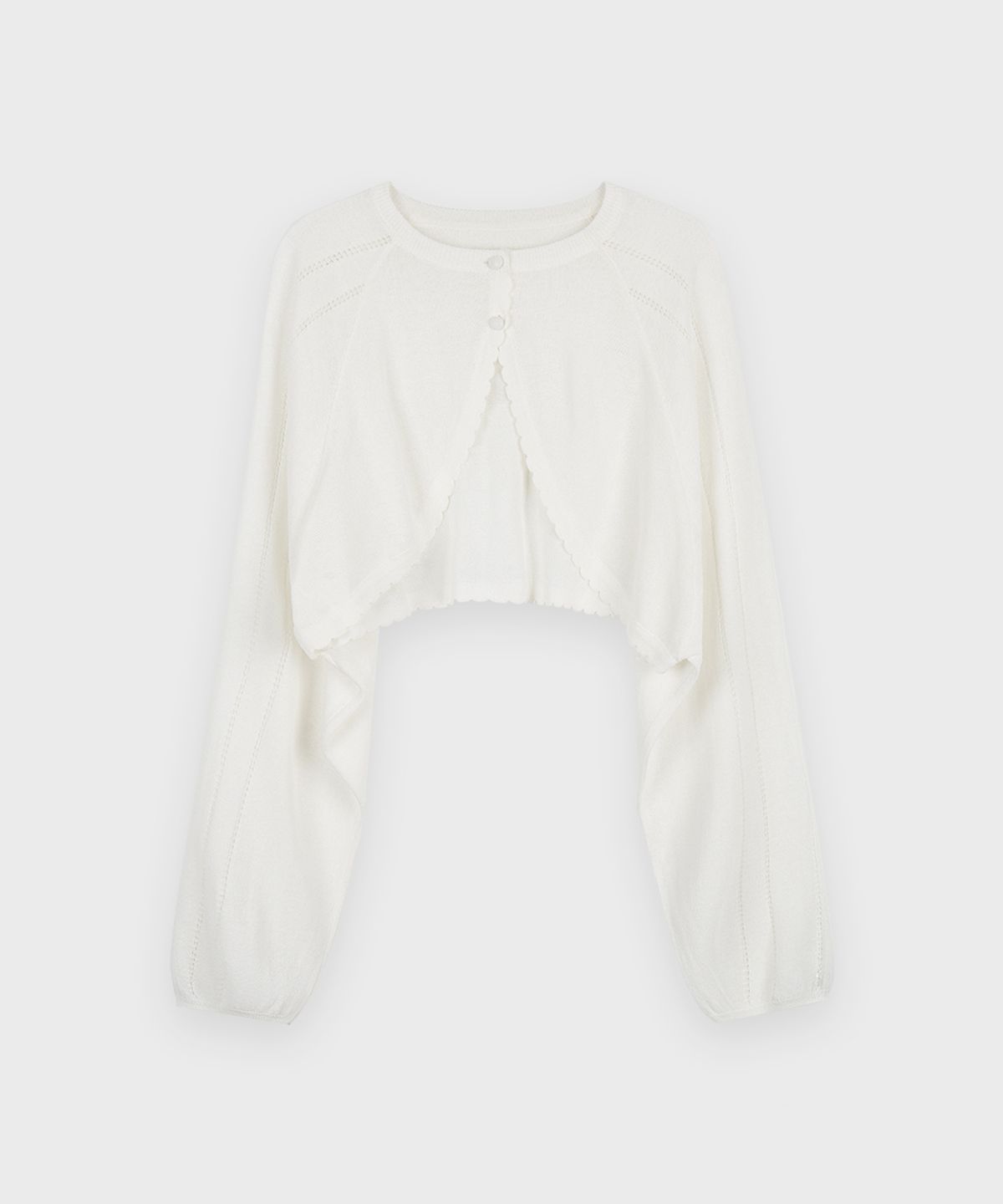시눈(SINOON) Bolero Knit Cardigan (Ivory)