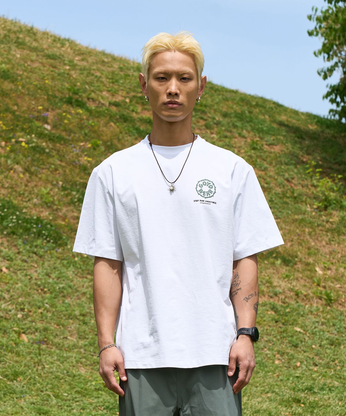 고요웨어(GOYOWEAR) 캑터스 숏 슬리브 (화이트)