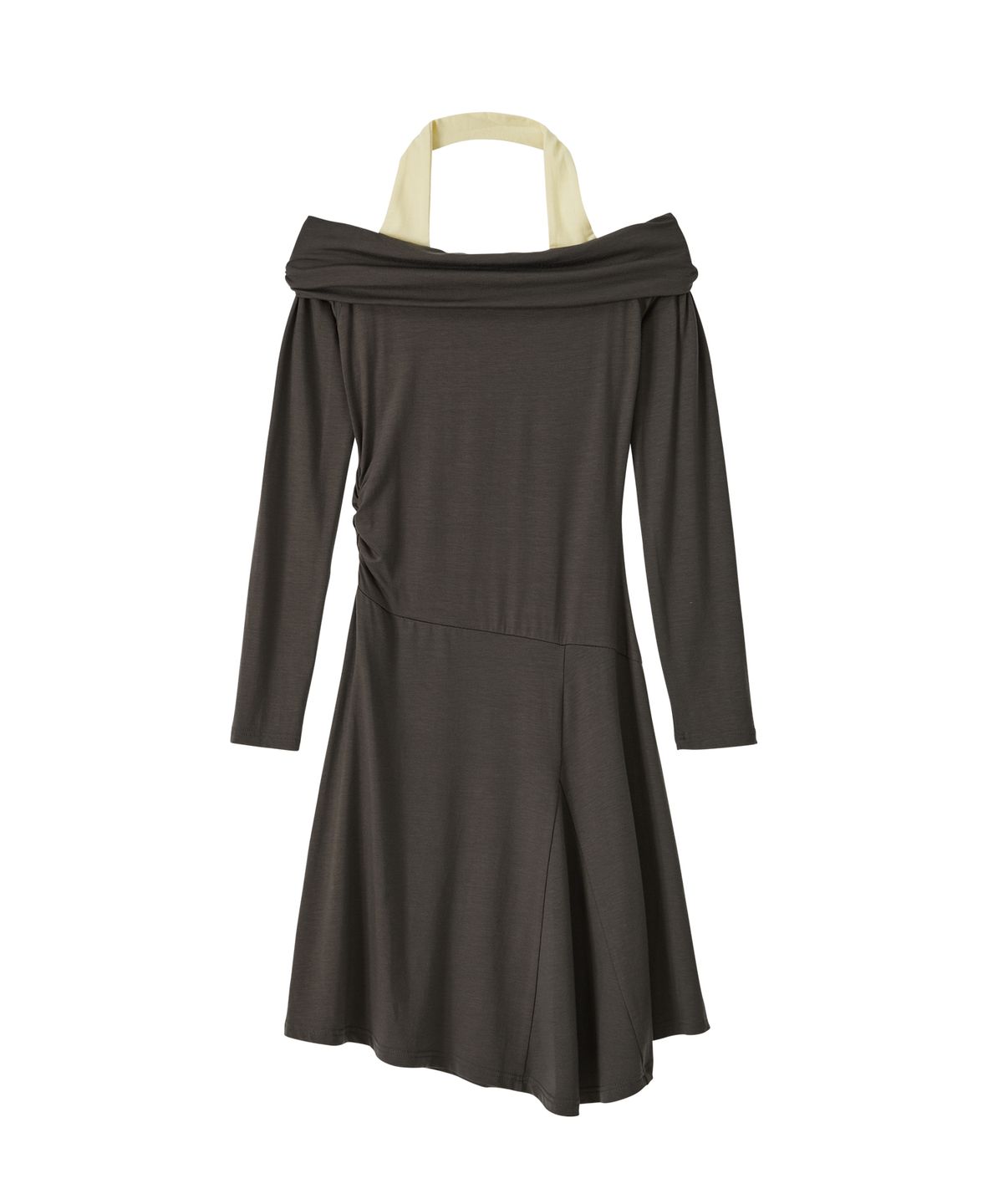 살롱 드 욘(SALON DE YOHN) Halter Neck Jersey Dress_ Khaki Gray