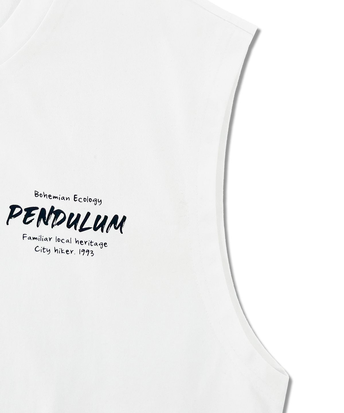 펜듈럼(PENDULUM) 서프 그래픽 슬리브리스 LQ7TU451_WHITE