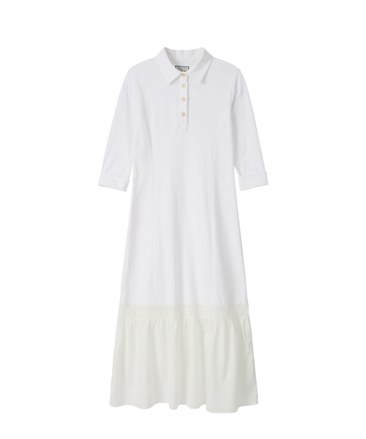 살롱 드 욘(SALON DE YOHN) Cotton Jersey Long Dress_ White