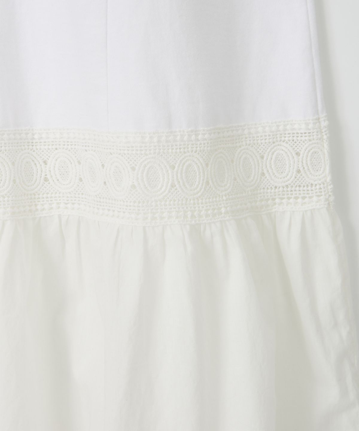 살롱 드 욘(SALON DE YOHN) Cotton Jersey Long Dress_ White