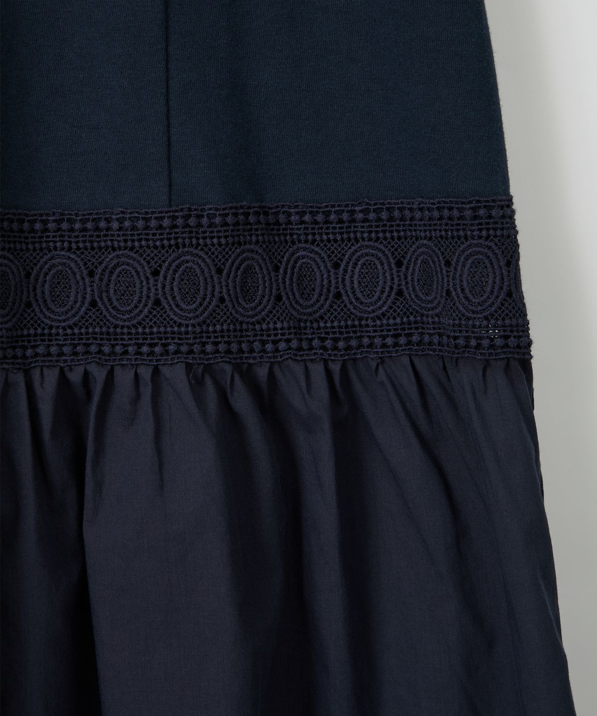 살롱 드 욘(SALON DE YOHN) Cotton Jersey Long Dress_ Navy