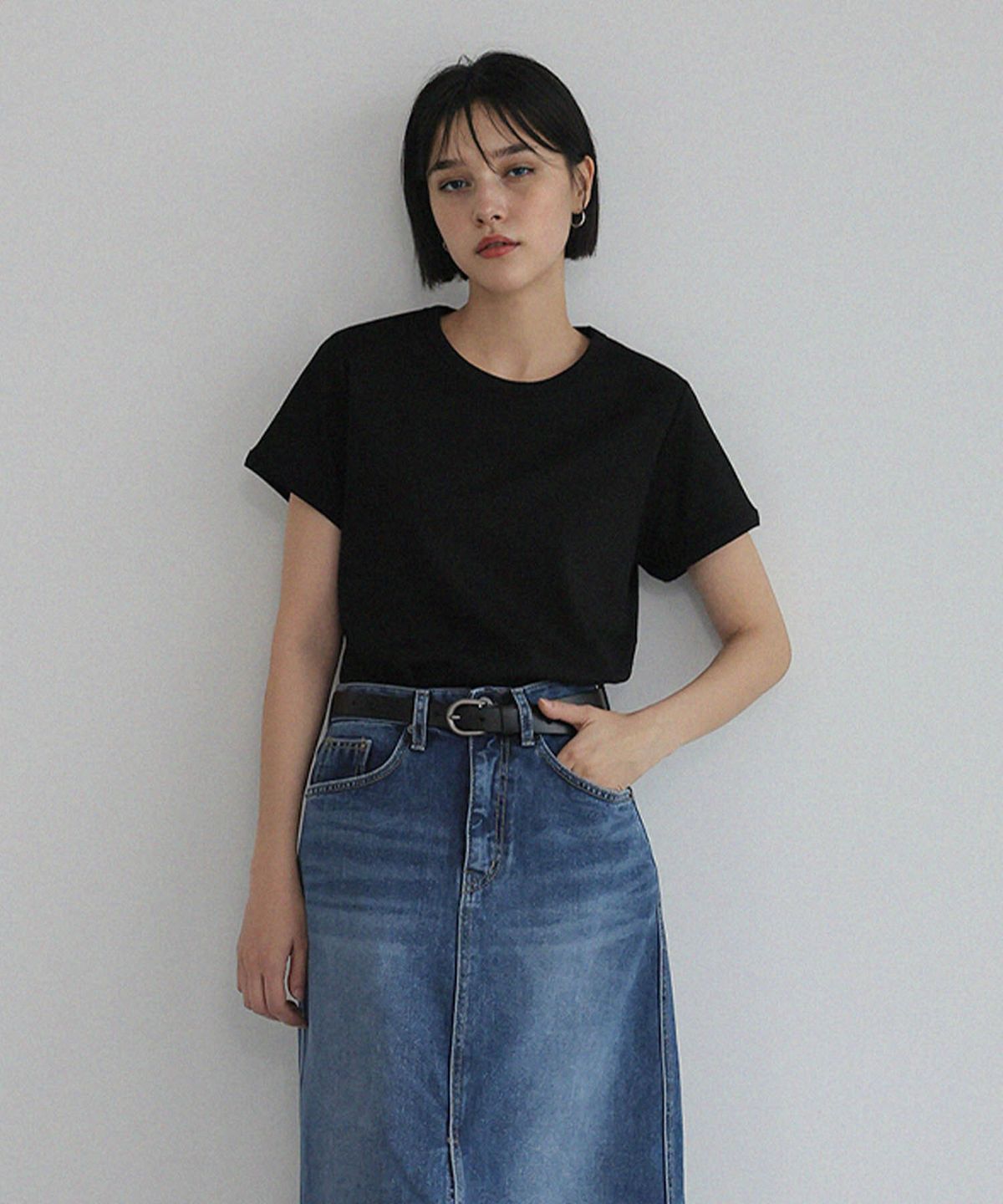 룸페커(ROOMPACKER) 메카 크루넥 반팔 탑