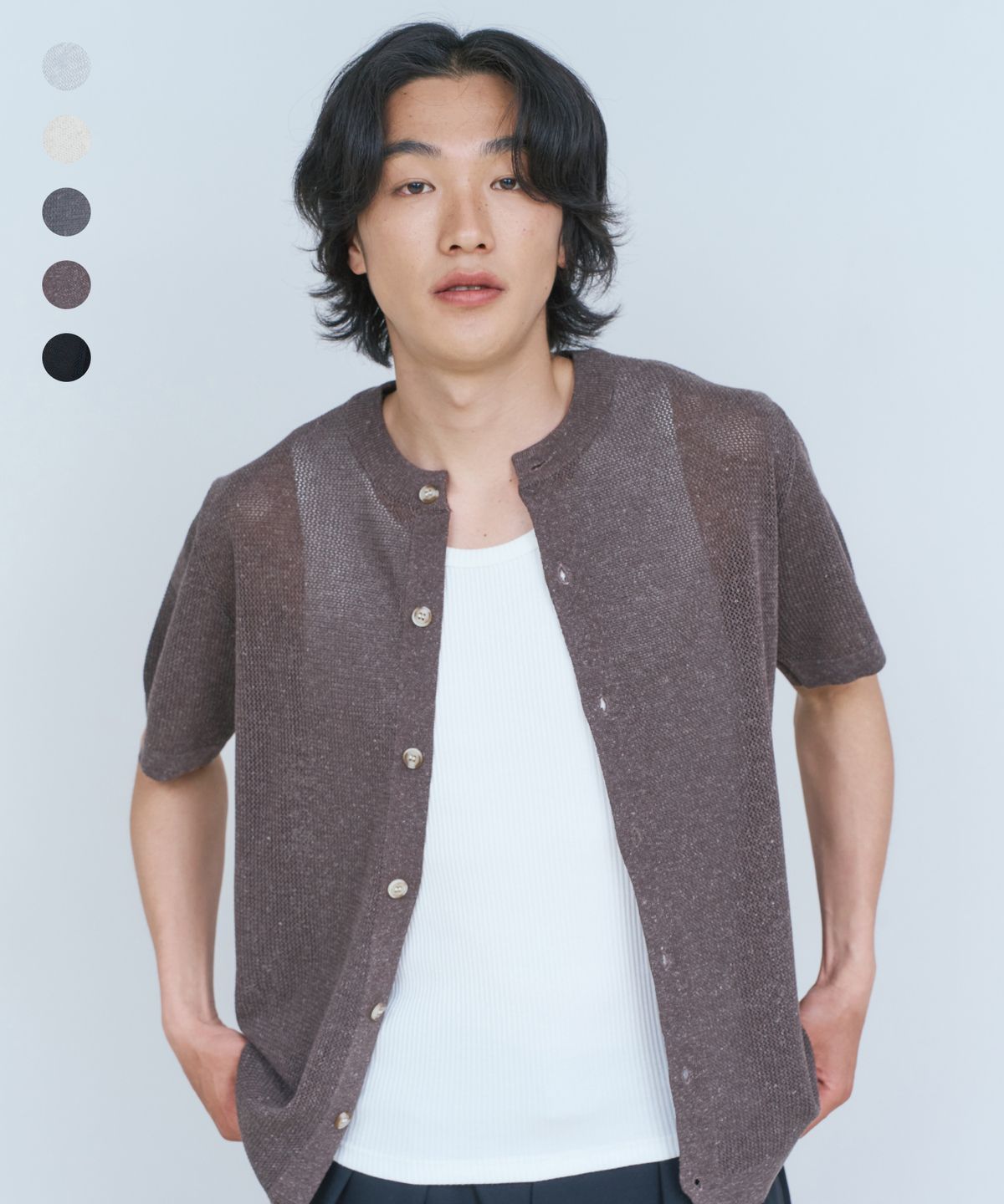 노든(NODEN) 써머 밸런스 반팔 가디건  - 5COLOR