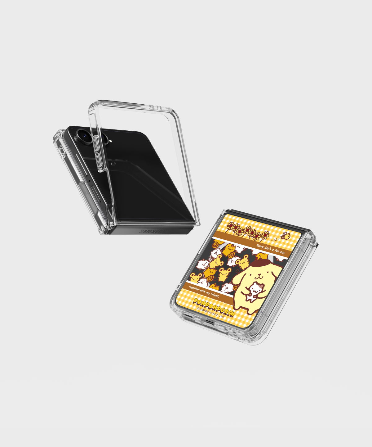 에스엘비에스(SLBS) 폼폼푸린 스낵키 클리어 마그넷 케이스 for Galaxy Z Flip7