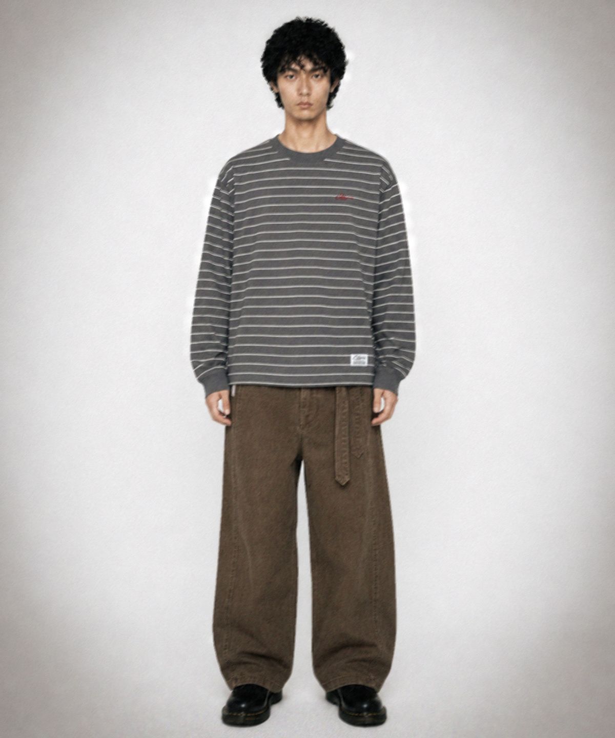 스티그마(STIGMA) STRIPE LONG SLEEVES GREY