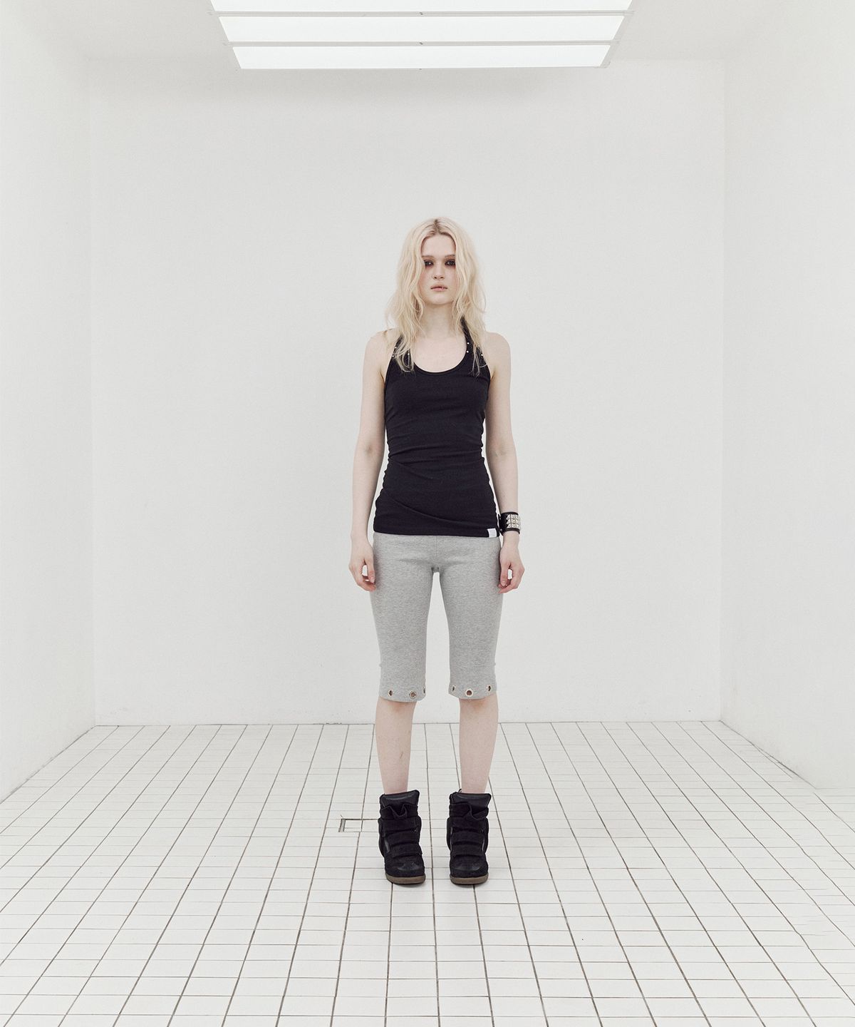 셋업이엑스이(SETUP-EXE) BASIC HALTERNECK TOP / BLACK