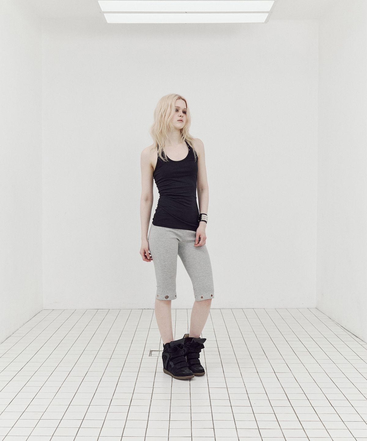 셋업이엑스이(SETUP-EXE) BASIC HALTERNECK TOP / BLACK