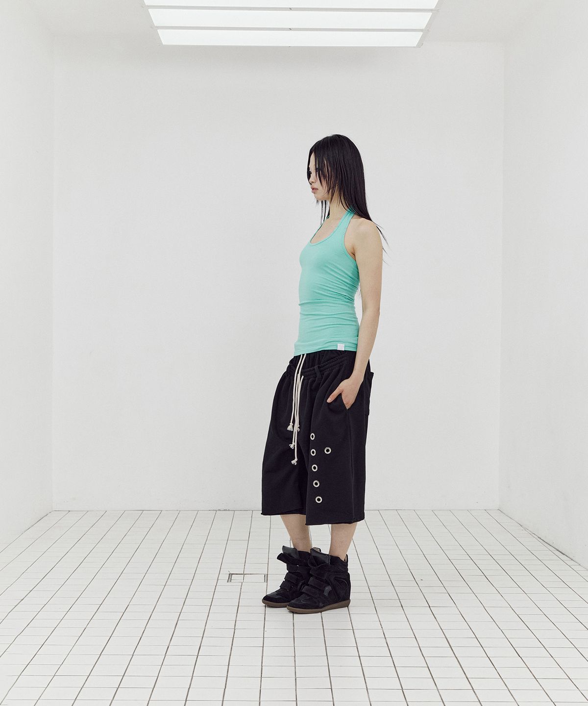 셋업이엑스이(SETUP-EXE) BASIC HALTERNECK TOP / MINT