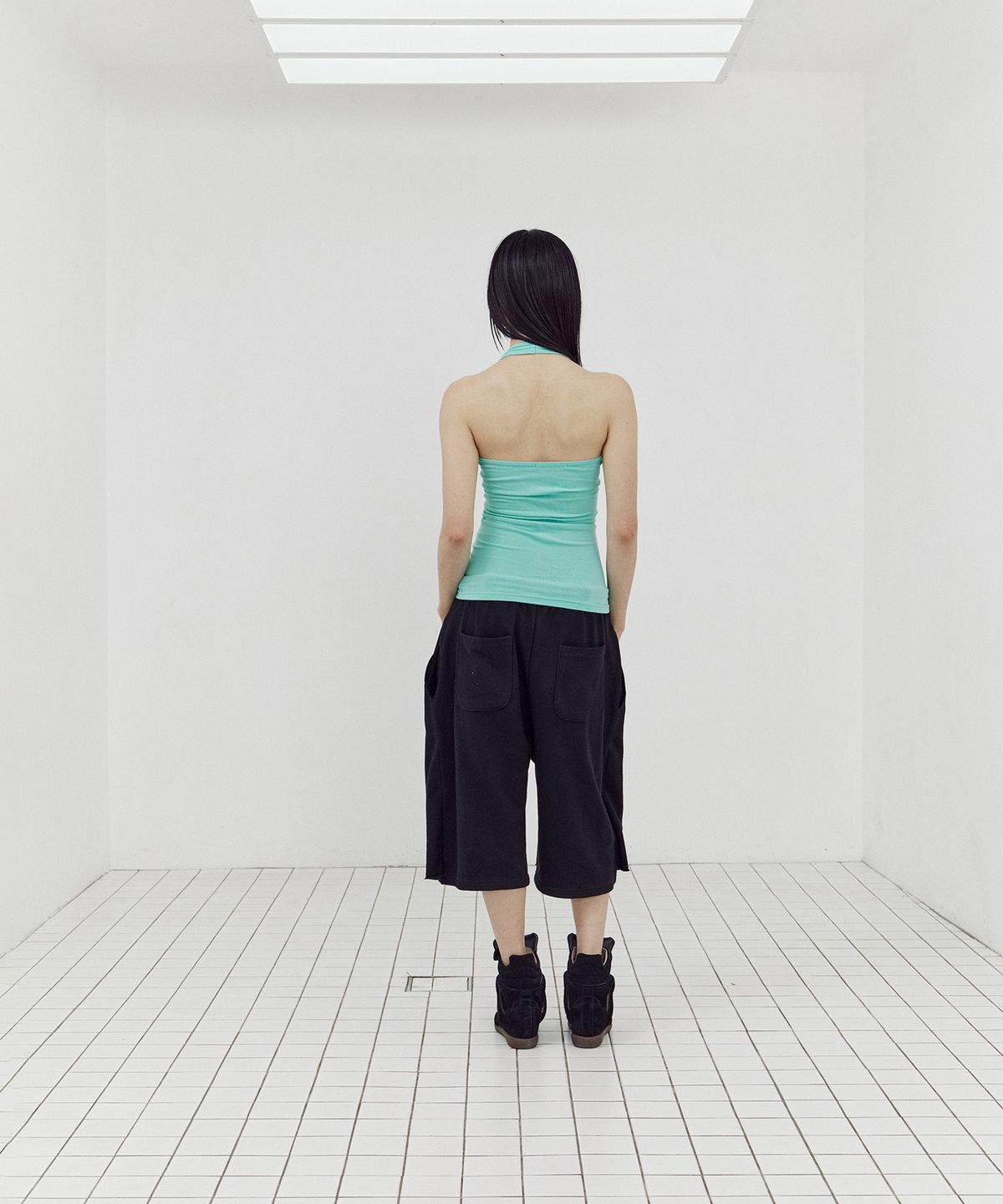 셋업이엑스이(SETUP-EXE) BASIC HALTERNECK TOP / MINT
