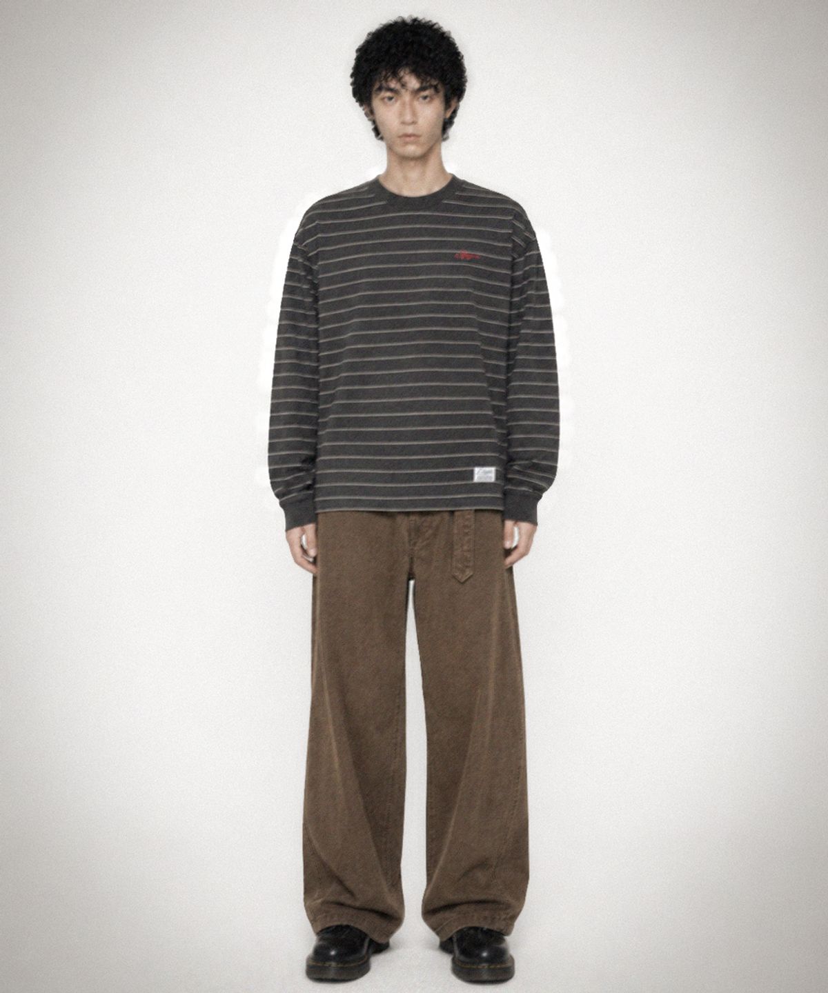 스티그마(STIGMA) STRIPE LONG SLEEVES CHARCOAL