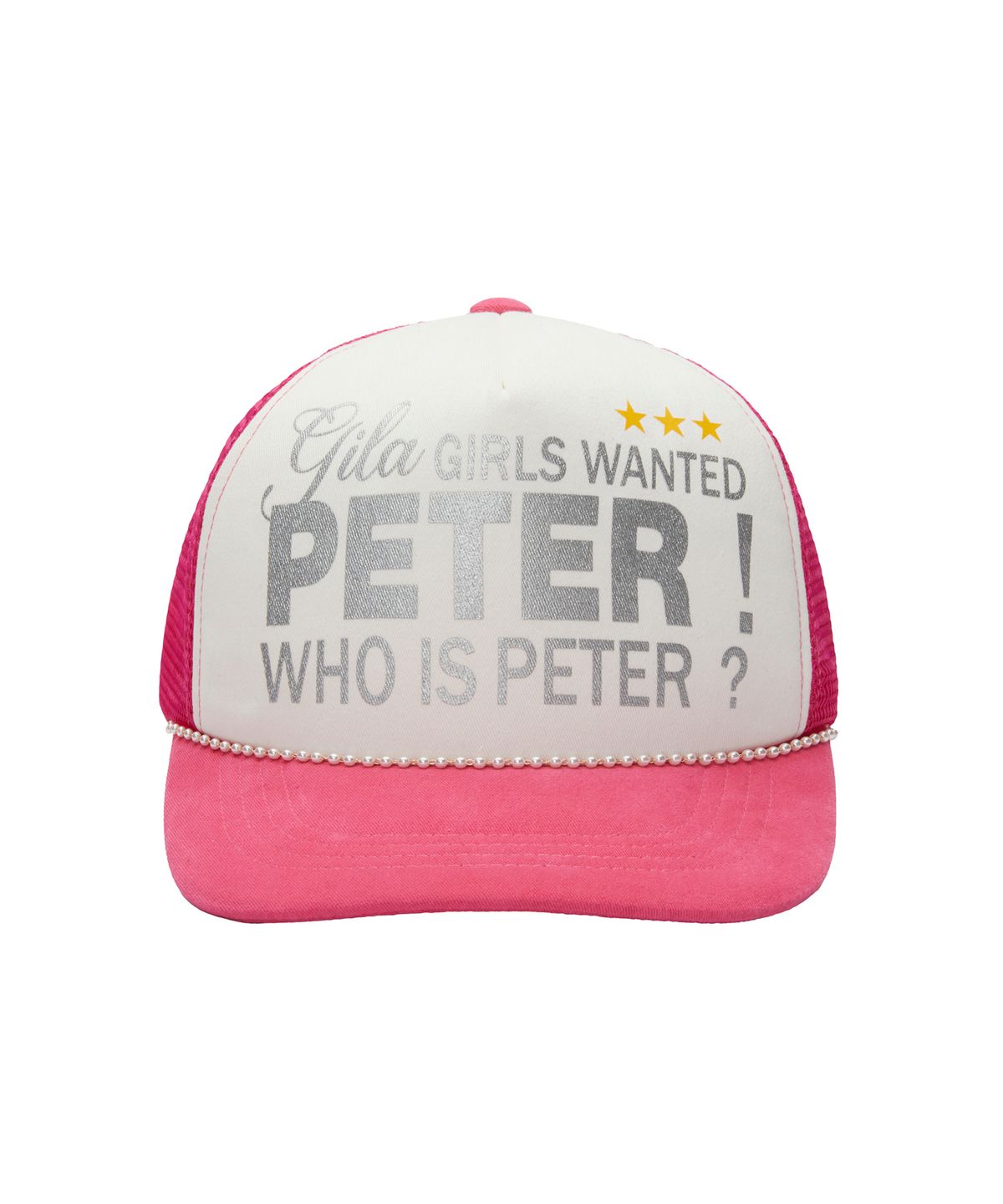 길라아카이브(GILAARCHIVE) TYPING CHAIN MESH CAP_PINK