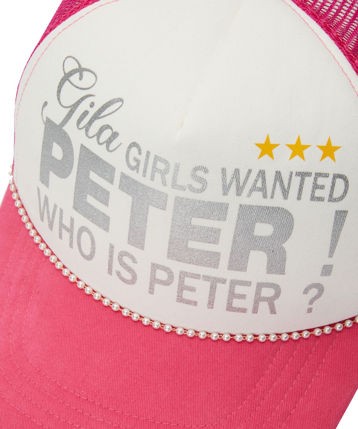 길라아카이브(GILAARCHIVE) TYPING CHAIN MESH CAP_PINK