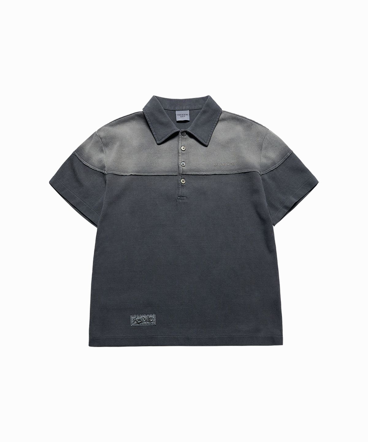 아크메드라비(ACME DE LA VIE) GARMENT DYEING COLLAR SHORT SLEEVE T-SHIRT