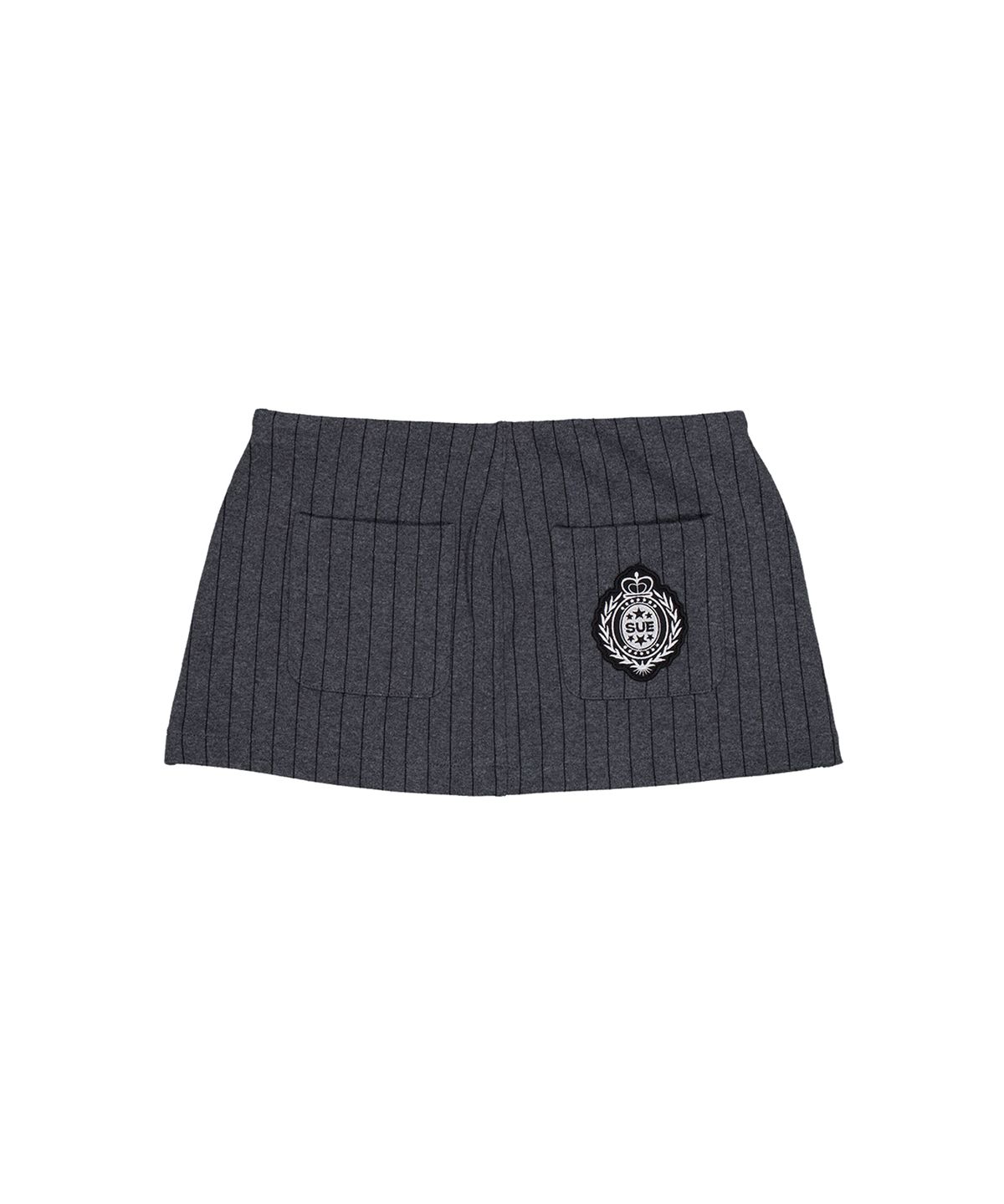 셋업이엑스이(SETUP-EXE) STRIPE NAPOLEON SKIRT PANTS / CHARCOAL