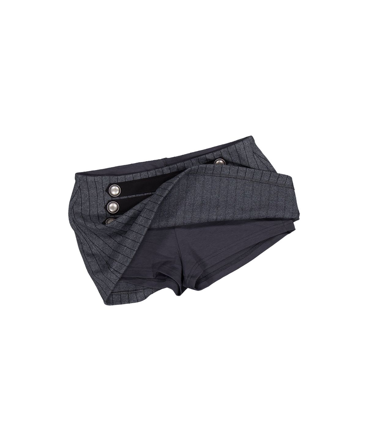 셋업이엑스이(SETUP-EXE) STRIPE NAPOLEON SKIRT PANTS / CHARCOAL