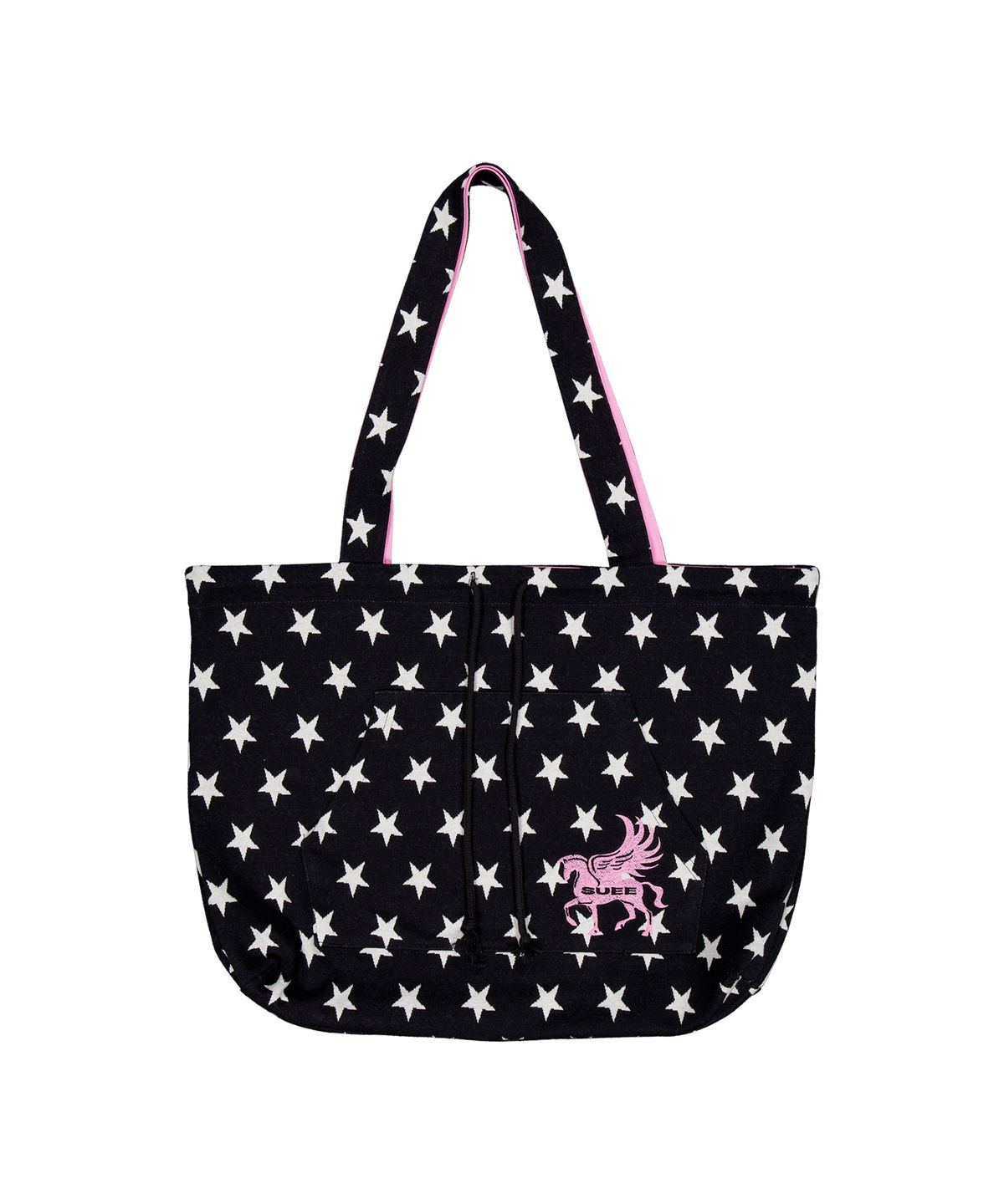 셋업이엑스이(SETUP-EXE) STAR HOODIE SHOPPER BAG / BLACK