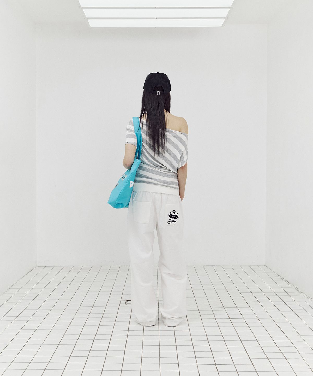 셋업이엑스이(SETUP-EXE) BULLET HOLE SHOPPER BAG / BLUE