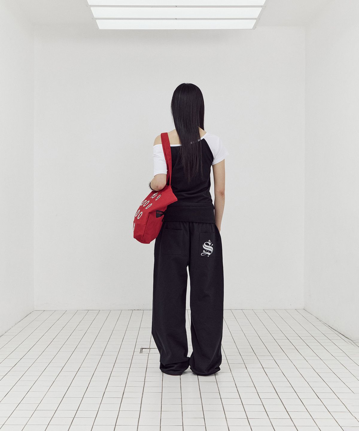 셋업이엑스이(SETUP-EXE) BULLET HOLE SHOPPER BAG / RED