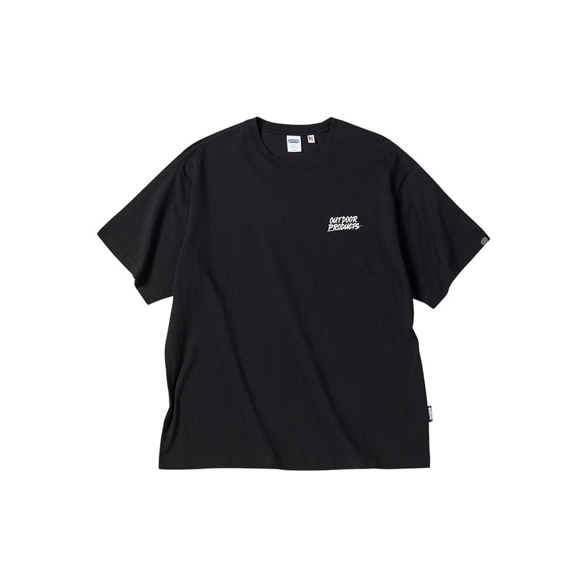아웃도어 프로덕츠(OUTDOOR PRODUCTS) 그래피티 레터 로고 티셔츠 (블랙)