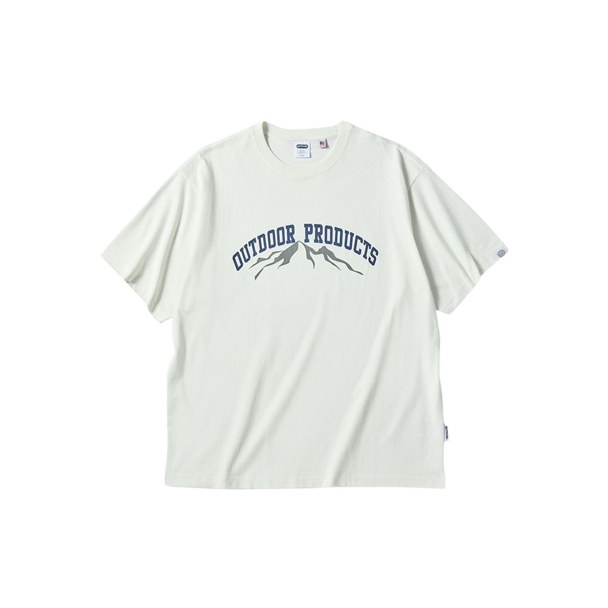 아웃도어 프로덕츠(OUTDOOR PRODUCTS) 마운틴 아치 로고 티셔츠 (아이보리)