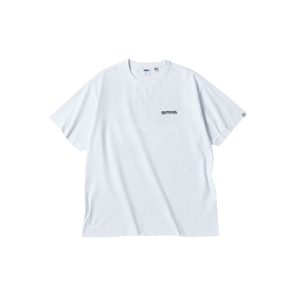 아웃도어 프로덕츠(OUTDOOR PRODUCTS) 스프레드 로고 반팔 티셔츠 (화이트)