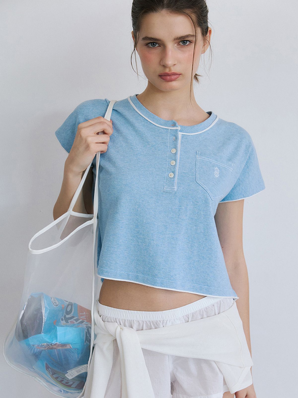 졸리앙볼(JOLIEENVOL) HENRY DENIM STITCH KNIT (3 COLORS)