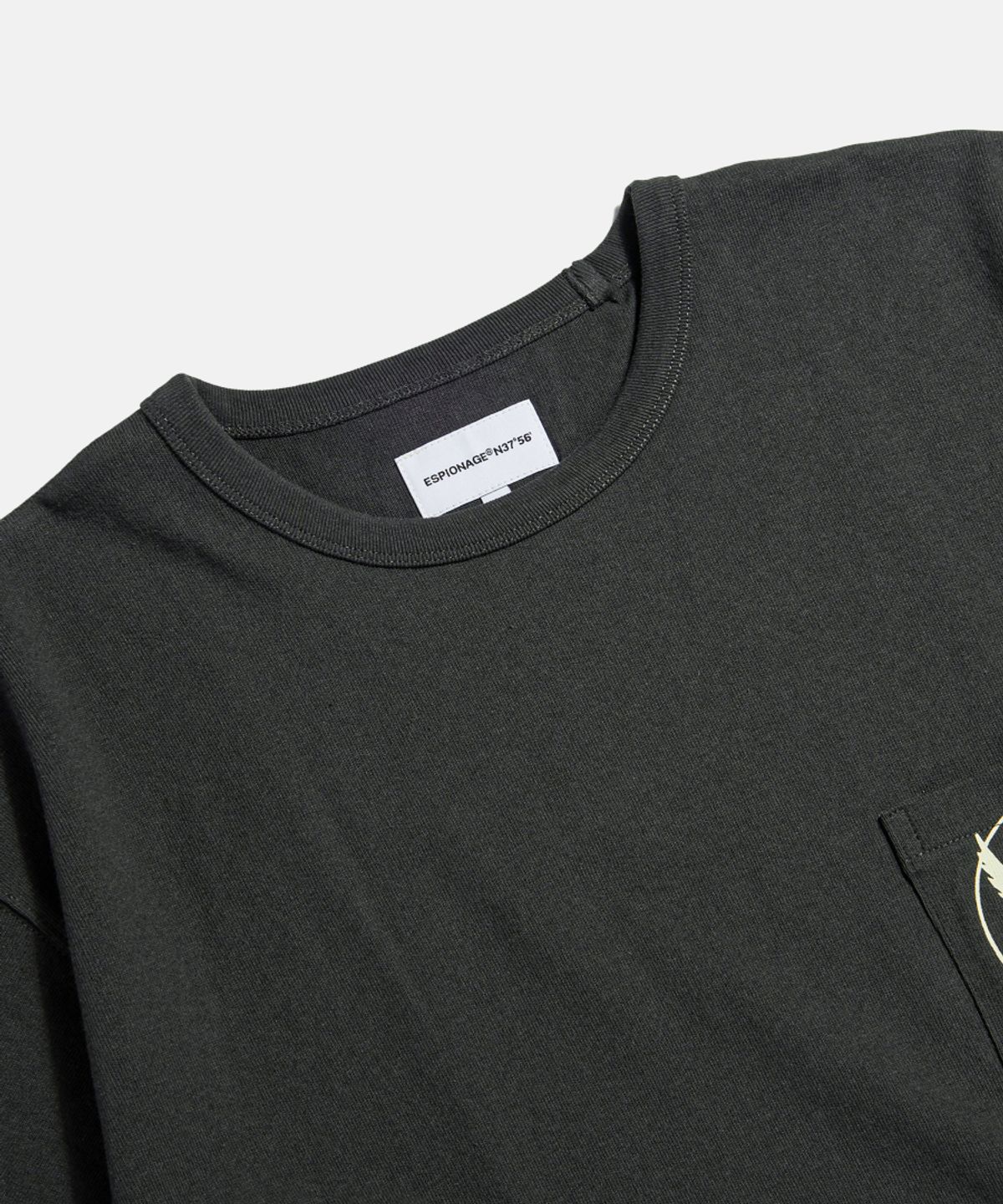 에스피오나지(ESPIONAGE) Black Cats Heavyweight Pocket Tee Vintage Black