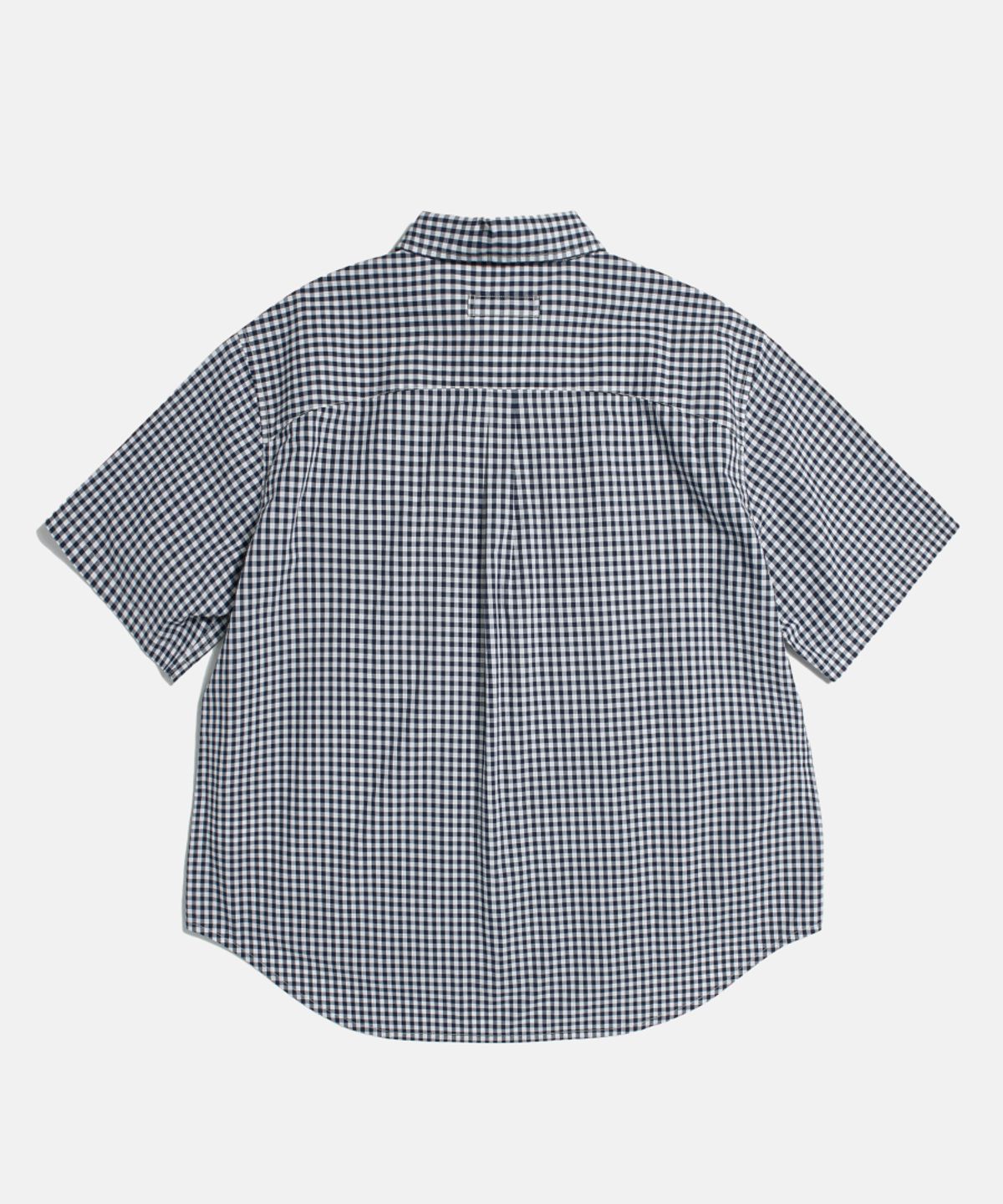 에스피오나지(ESPIONAGE) Double Pocket Gingham S/S Shirt Navy