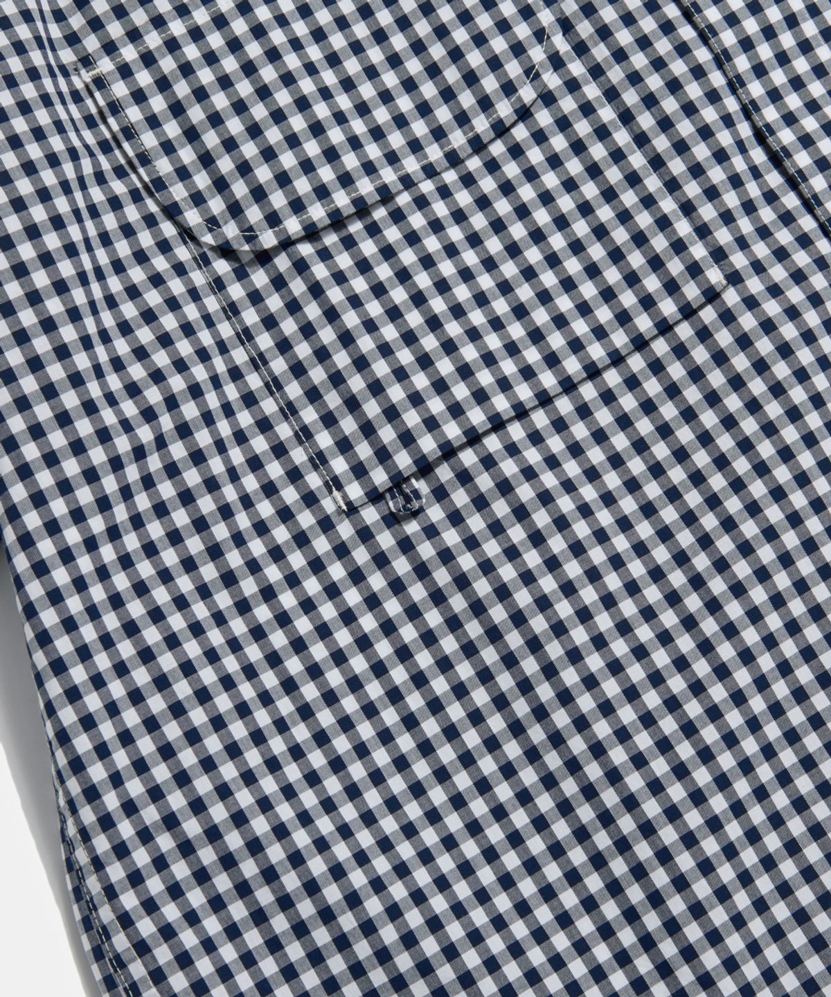 에스피오나지(ESPIONAGE) Double Pocket Gingham S/S Shirt Navy