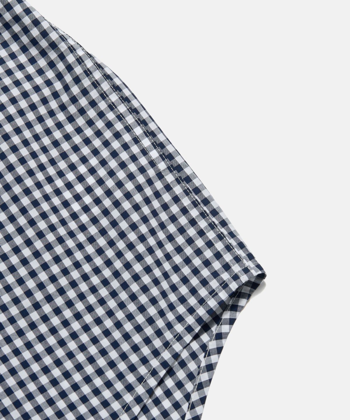 에스피오나지(ESPIONAGE) Double Pocket Gingham S/S Shirt Navy