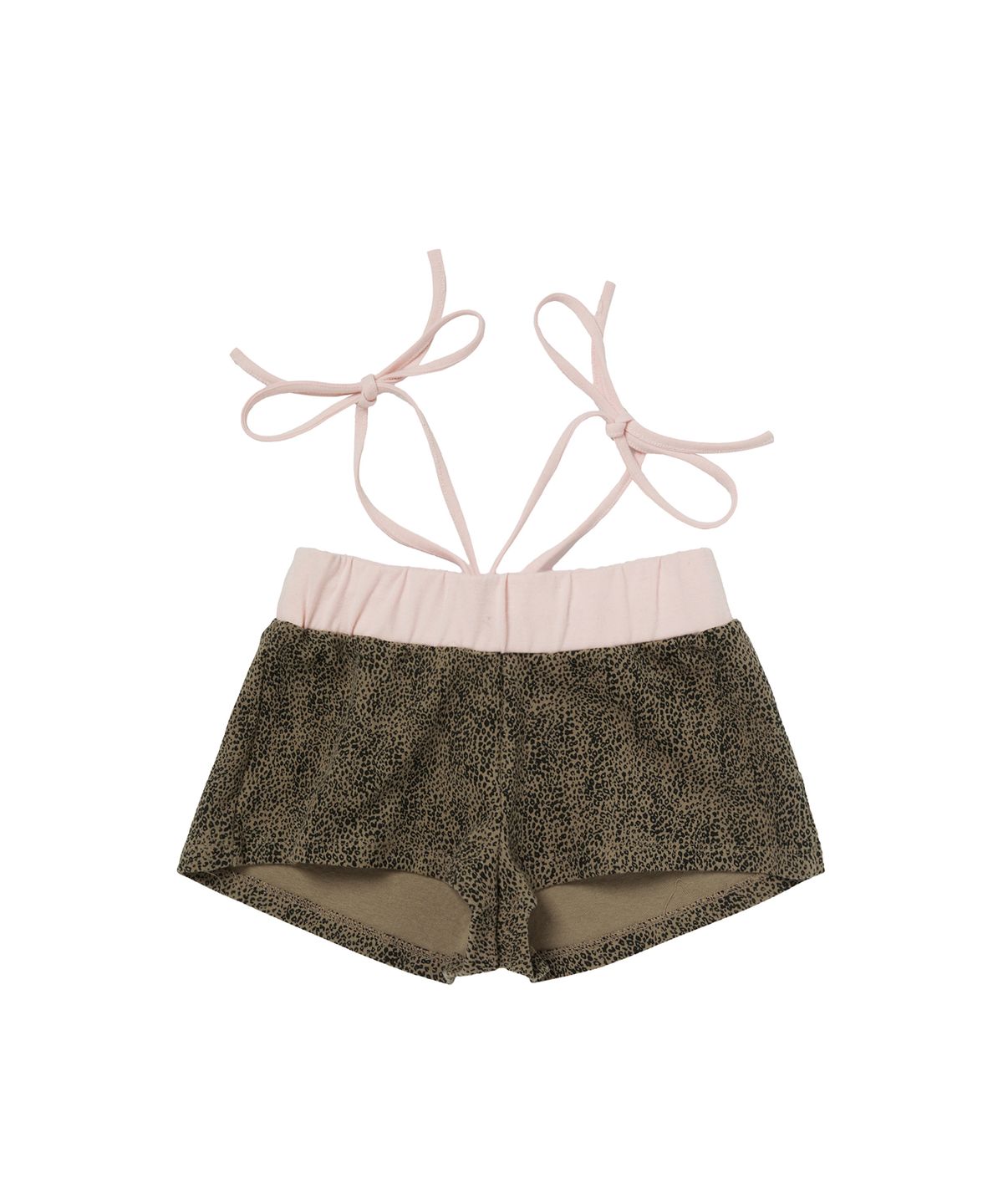 길라아카이브(GILAARCHIVE) STRAP WAIST MICRO SHORTS (LEOPARD)_PINK