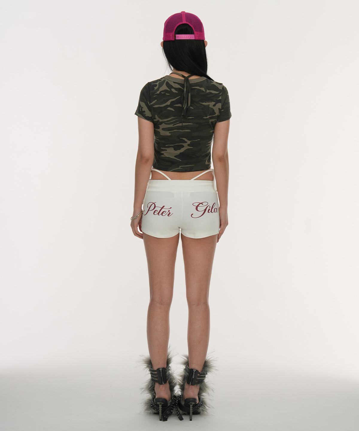 길라아카이브(GILAARCHIVE) STRAP WAIST MICRO SHORTS_WHITE