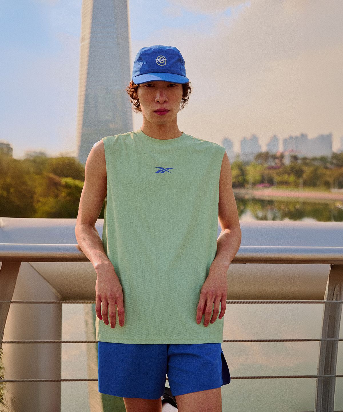 리복(REEBOK) [리복x오스트리야] 퍼포먼스 탱크 탑 - 세이지 그린