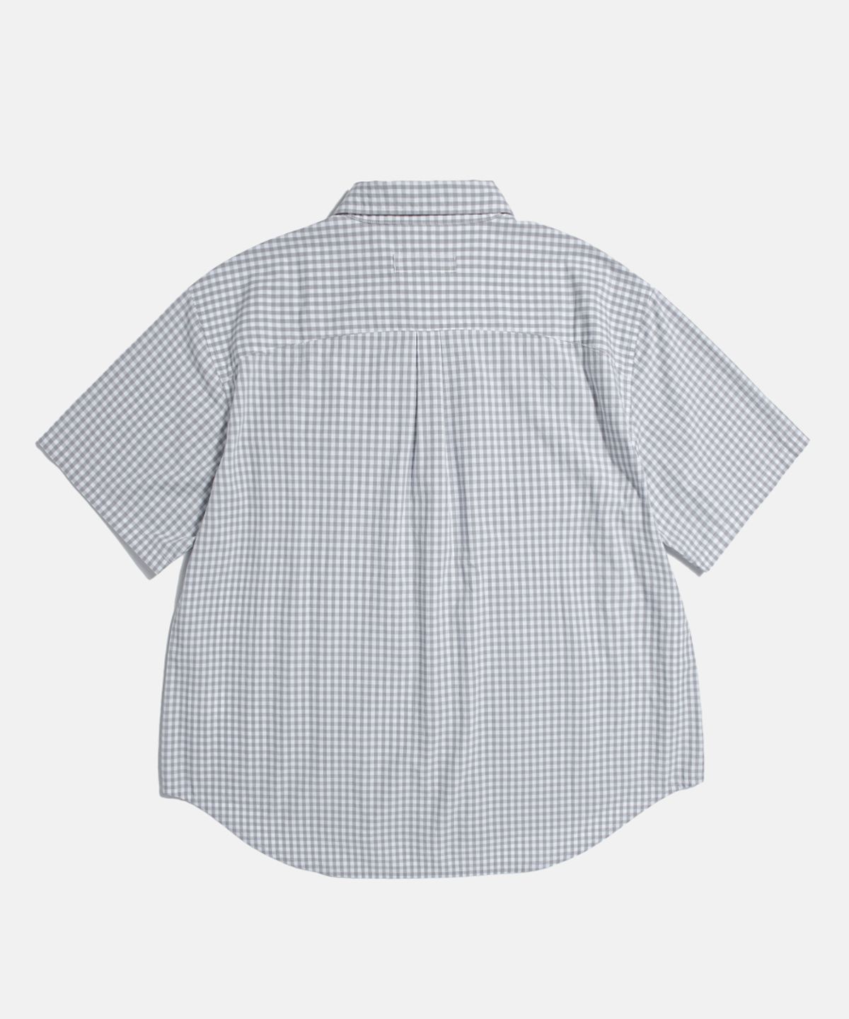에스피오나지(ESPIONAGE) Double Pocket Gingham S/S Shirt Grey