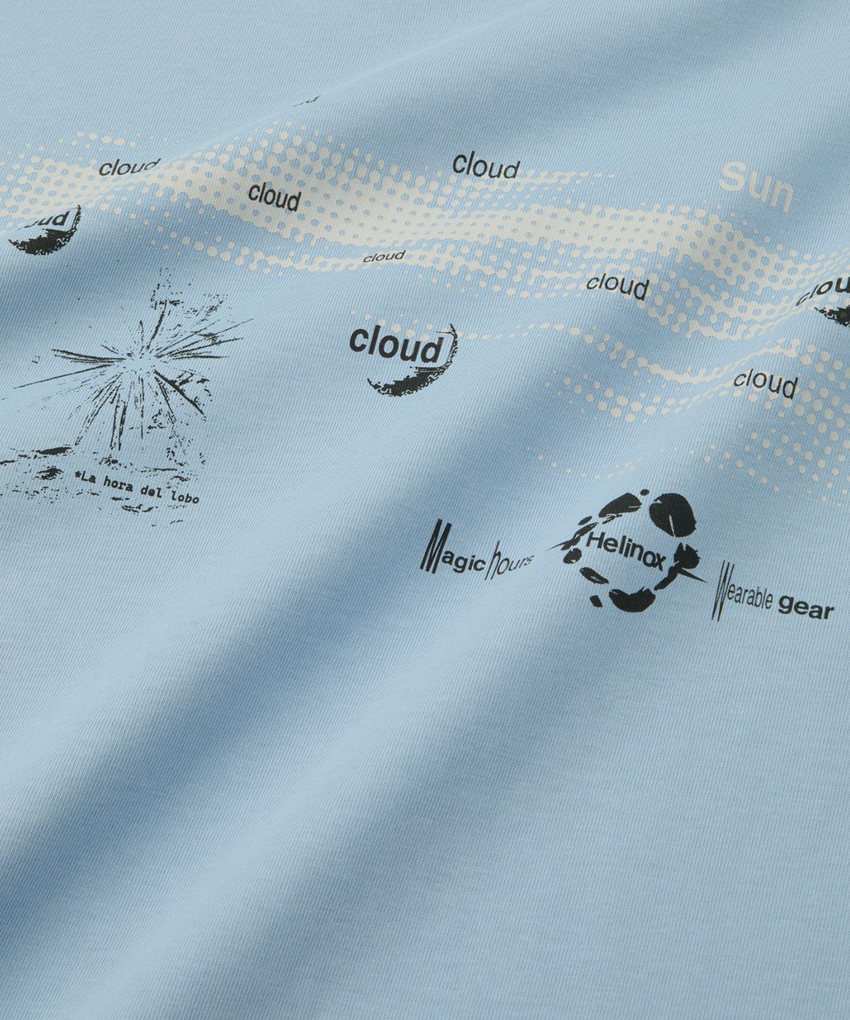 헬리녹스 웨어(HELINOX WEAR) MAGIC HOURS CLOUD & SUN 반팔티셔츠_Blue