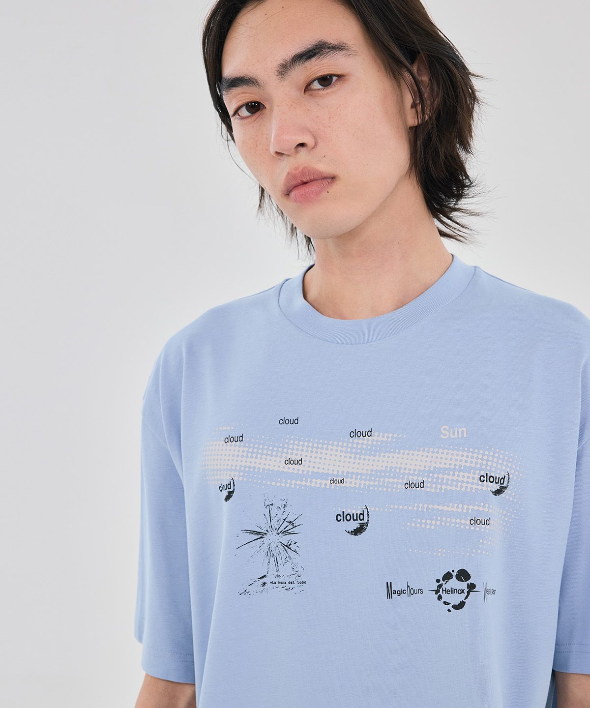 헬리녹스 웨어(HELINOX WEAR) MAGIC HOURS CLOUD & SUN 반팔티셔츠_Blue