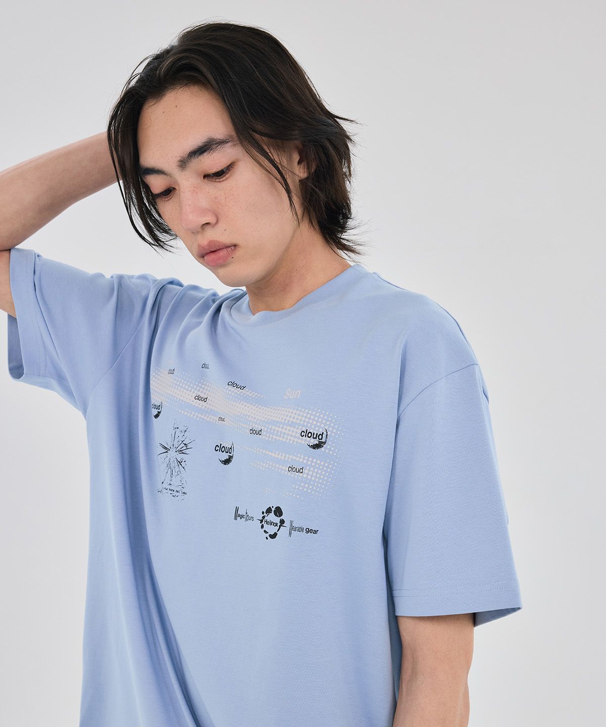 헬리녹스 웨어(HELINOX WEAR) MAGIC HOURS CLOUD & SUN 반팔티셔츠_Blue