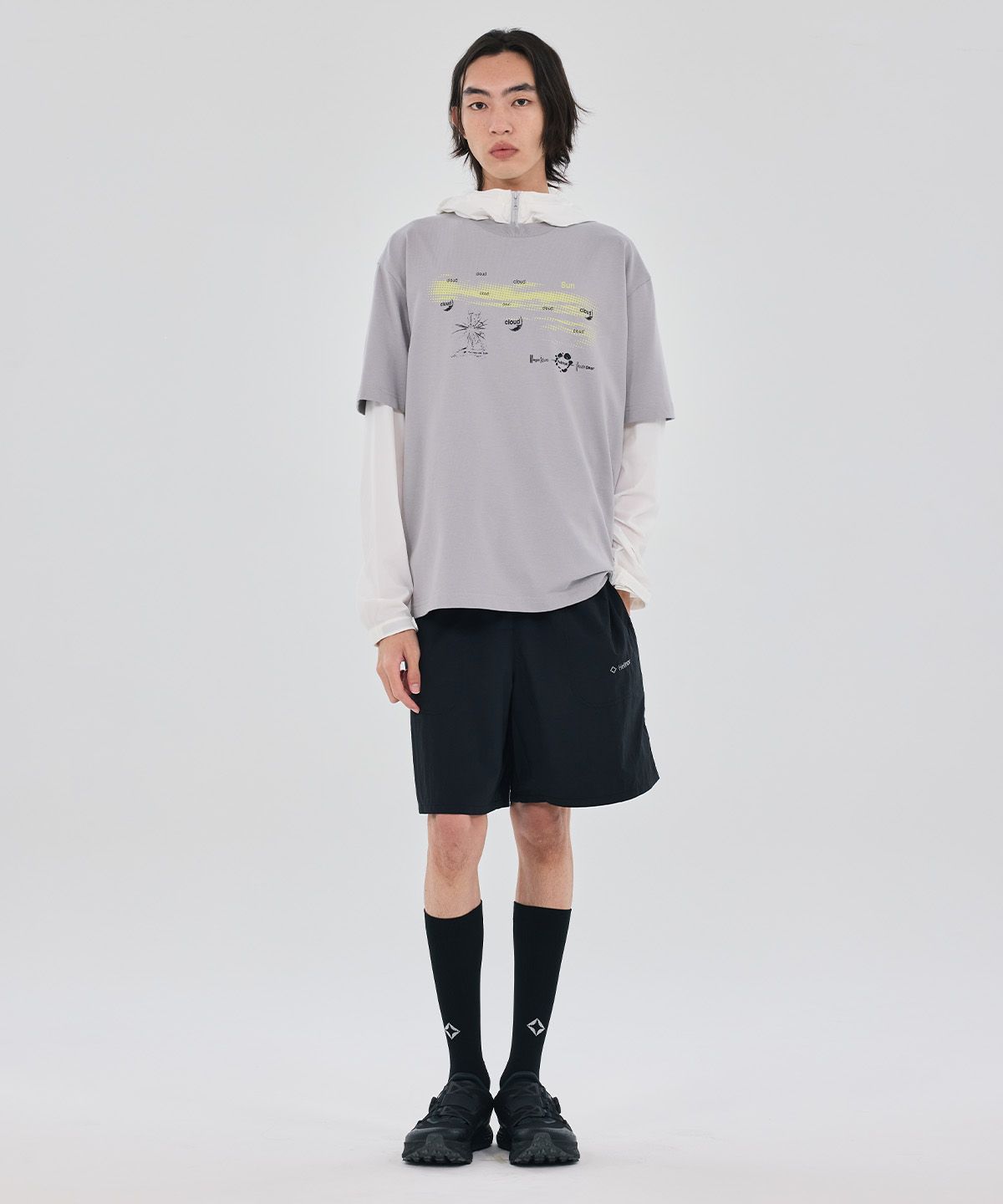 헬리녹스 웨어(HELINOX WEAR) MAGIC HOURS CLOUD & SUN 반팔티셔츠_Light Grey
